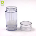 75g empty round plastic clear deodorant container